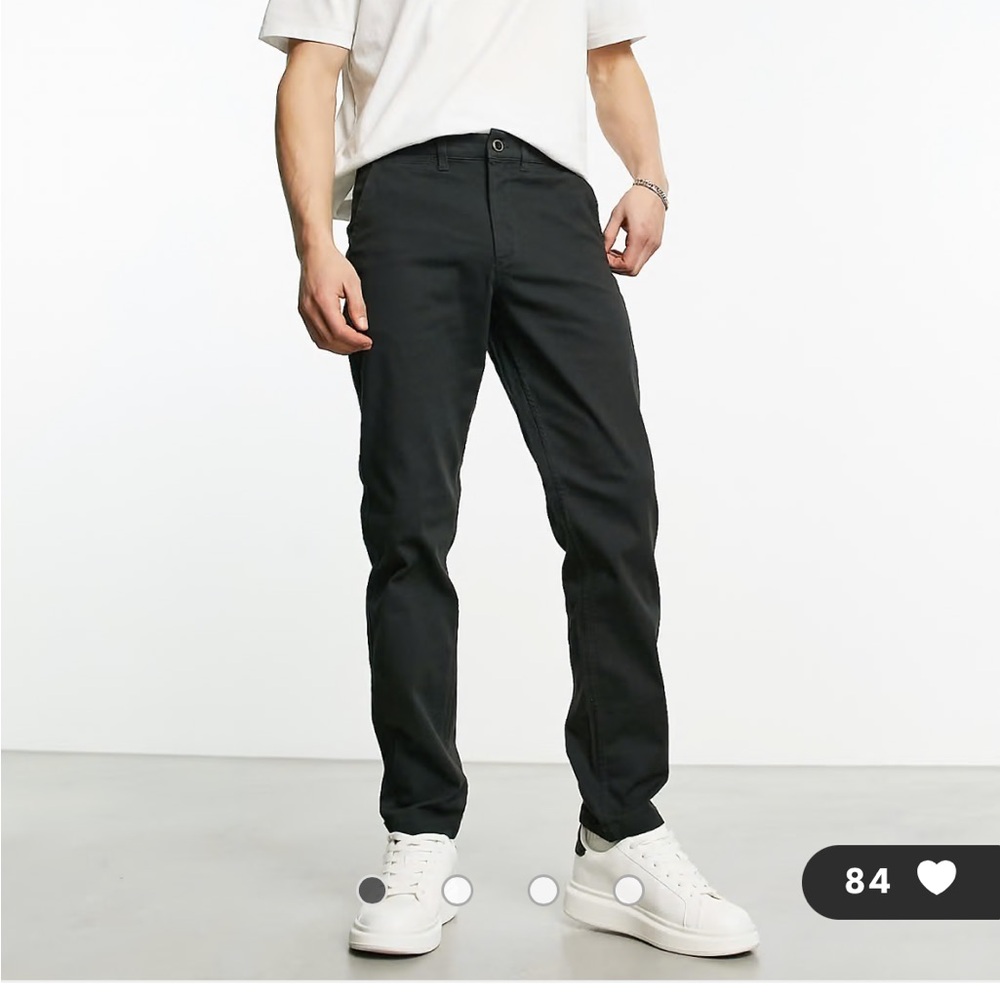 JACK & JONES regular fit black chinos